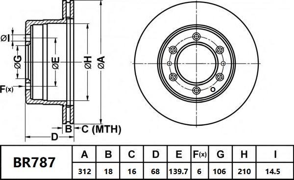 Bendix-AU BR787 ULT - Əyləc Diski furqanavto.az