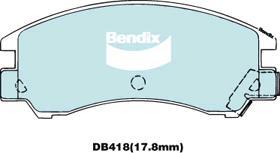 Bendix-AU DB418 GCT - Əyləc altlığı dəsti, əyləc diski furqanavto.az