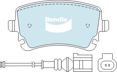 Bendix-AU DB1956 HD - Əyləc altlığı dəsti, əyləc diski furqanavto.az