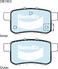 Bendix-AU DB1953 GCT - Əyləc altlığı dəsti, əyləc diski furqanavto.az