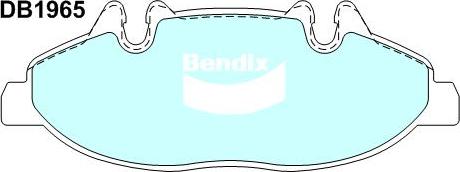 Bendix-AU DB1965 HD - Əyləc altlığı dəsti, əyləc diski furqanavto.az