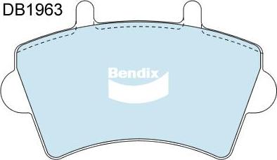 Bendix-AU DB1963 HD - Əyləc altlığı dəsti, əyləc diski furqanavto.az