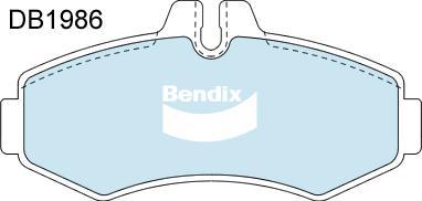 Bendix-AU DB1986 HD - Əyləc altlığı dəsti, əyləc diski furqanavto.az