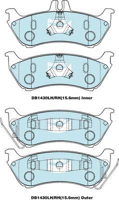 Bendix-AU DB1430 GCT - Əyləc altlığı dəsti, əyləc diski furqanavto.az