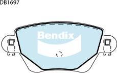 Bendix-AU DB1697 GCT - Əyləc altlığı dəsti, əyləc diski furqanavto.az