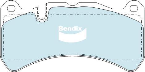 Bendix-AU DB1845 GCT - Əyləc altlığı dəsti, əyləc diski furqanavto.az