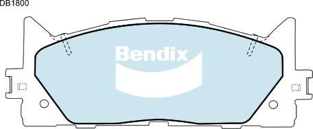 Bendix-AU DB1800 GCT - Əyləc altlığı dəsti, əyləc diski furqanavto.az