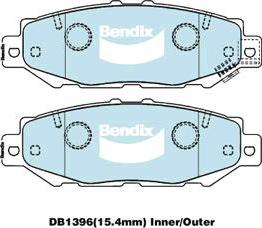 Bendix-AU DB1396 HD - Əyləc altlığı dəsti, əyləc diski furqanavto.az