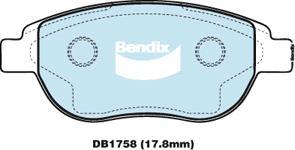Bendix-AU DB1758 EURO+ - Əyləc altlığı dəsti, əyləc diski furqanavto.az