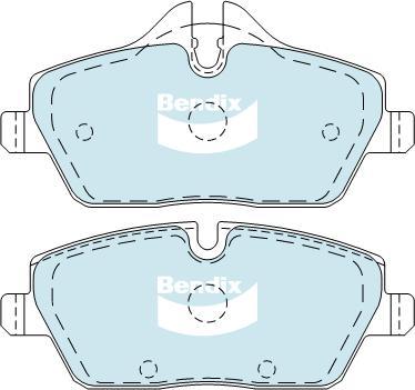 Bendix-AU DB1782 EURO+ - Əyləc altlığı dəsti, əyləc diski furqanavto.az