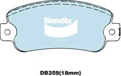 Bendix-AU DB359 GCT - Əyləc altlığı dəsti, əyləc diski furqanavto.az