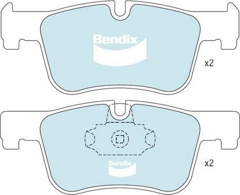 Bendix-AU DB2563 EURO+ - Əyləc altlığı dəsti, əyləc diski furqanavto.az