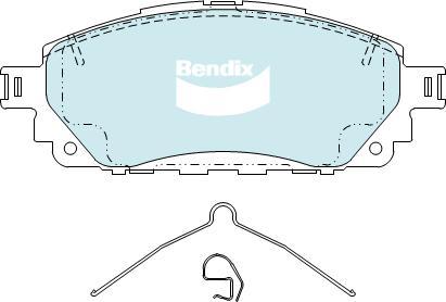 Bendix-AU DB2396 -4WD - Əyləc altlığı dəsti, əyləc diski furqanavto.az