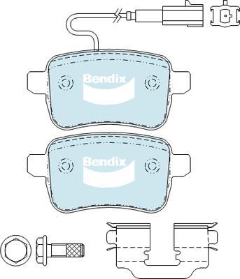 Bendix-AU DB2344 EURO+ - Əyləc altlığı dəsti, əyləc diski furqanavto.az