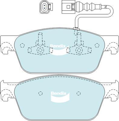 Bendix-AU DB2200 HD - Əyləc altlığı dəsti, əyləc diski furqanavto.az