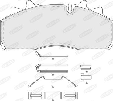 WABCO 12 182 192 - Əyləc altlığı dəsti, əyləc diski furqanavto.az