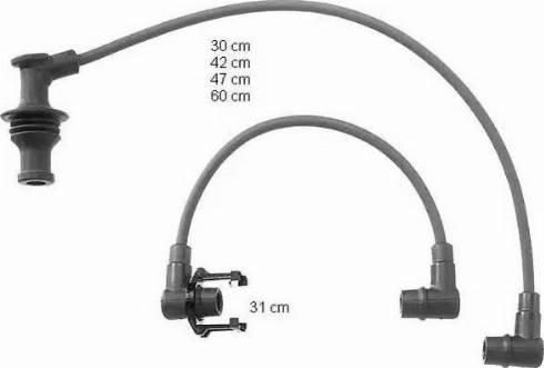 BorgWarner (BERU) ZEF729 - Alovlanma kabeli dəsti furqanavto.az