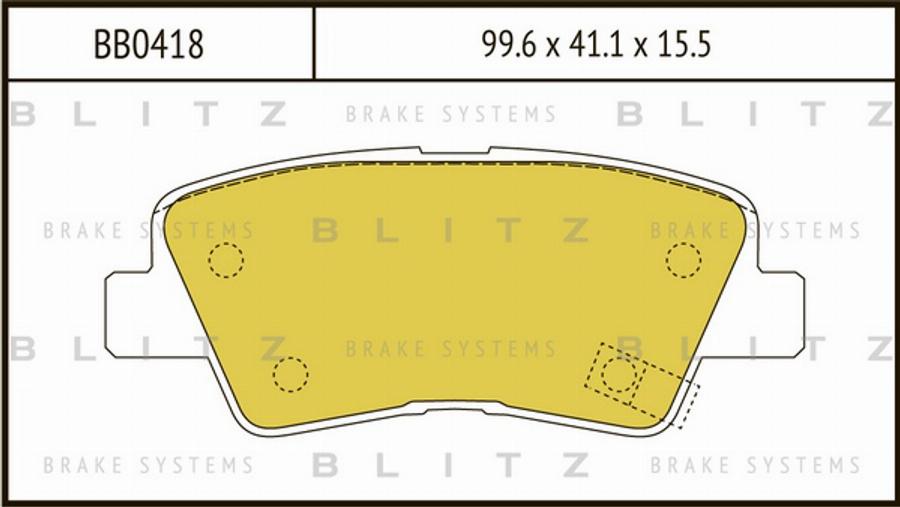 Blitz BB0418 - Əyləc altlığı dəsti, əyləc diski furqanavto.az