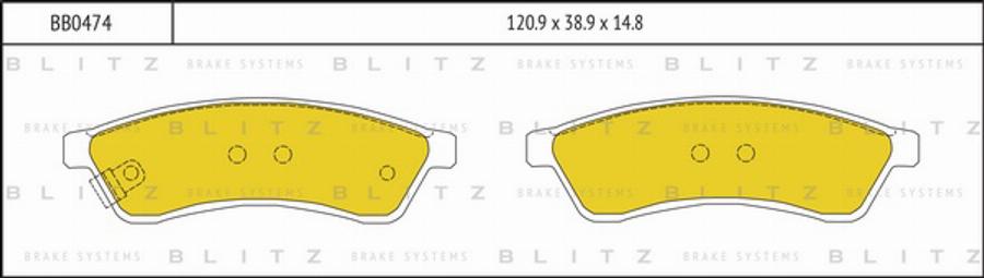 Blitz BB0474 - Əyləc altlığı dəsti, əyləc diski furqanavto.az