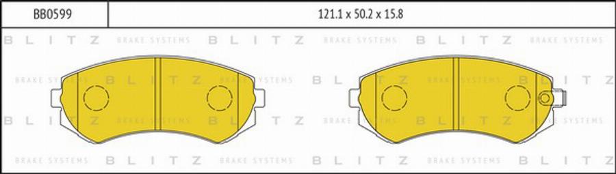 Blitz BB0599 - Əyləc altlığı dəsti, əyləc diski furqanavto.az