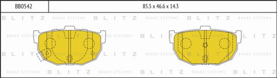 Blitz BB0542 - Əyləc altlığı dəsti, əyləc diski furqanavto.az