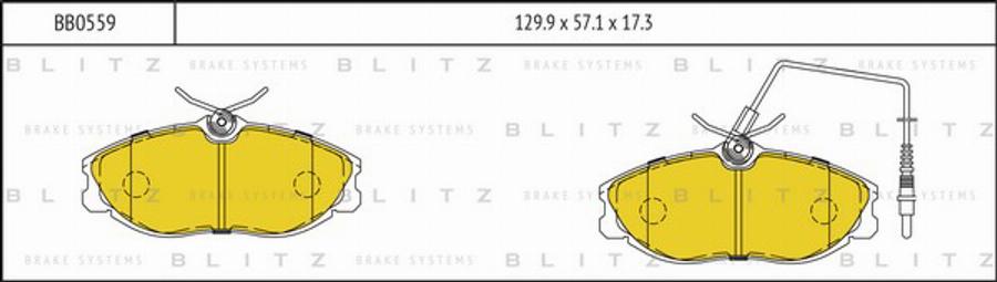 Blitz BB0559 - Əyləc altlığı dəsti, əyləc diski furqanavto.az