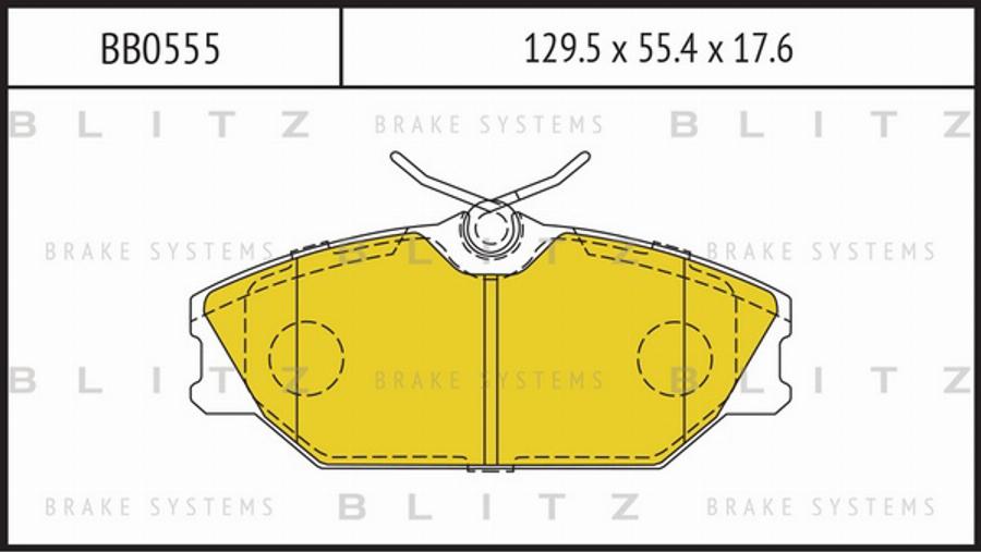 Blitz BB0555 - Əyləc altlığı dəsti, əyləc diski furqanavto.az