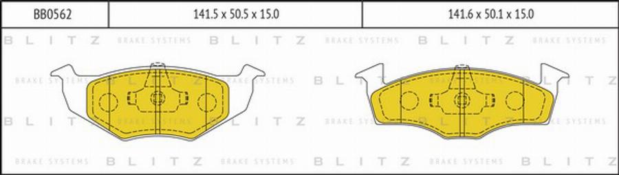 Blitz BB0562 - Əyləc altlığı dəsti, əyləc diski furqanavto.az