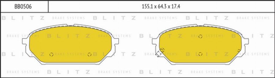 Blitz BB0506 - Əyləc altlığı dəsti, əyləc diski furqanavto.az