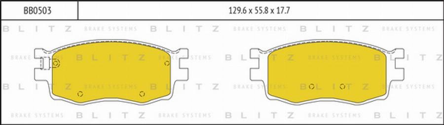 Blitz BB0503 - Əyləc altlığı dəsti, əyləc diski furqanavto.az