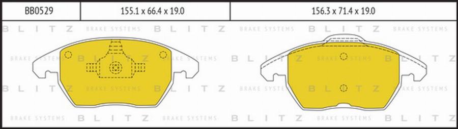 Blitz BB0529 - Əyləc altlığı dəsti, əyləc diski furqanavto.az