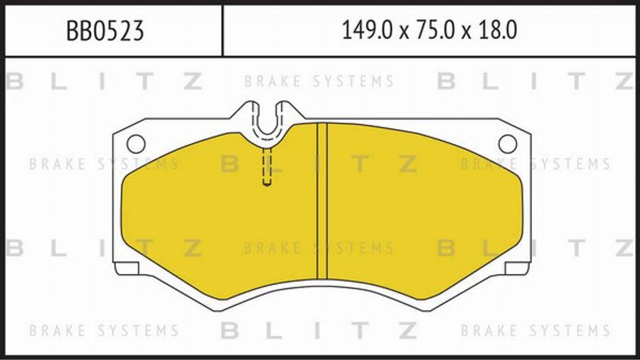 Blitz BB0523 - Əyləc altlığı dəsti, əyləc diski furqanavto.az