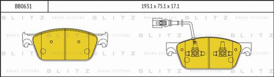 Blitz BB0631 - Əyləc altlığı dəsti, əyləc diski furqanavto.az