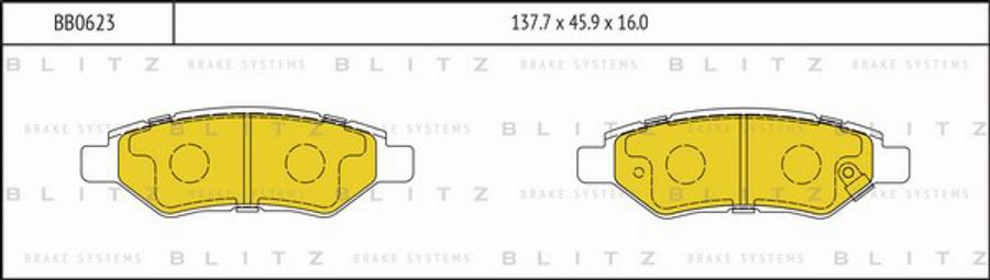 Blitz BB0623 - Əyləc altlığı dəsti, əyləc diski furqanavto.az