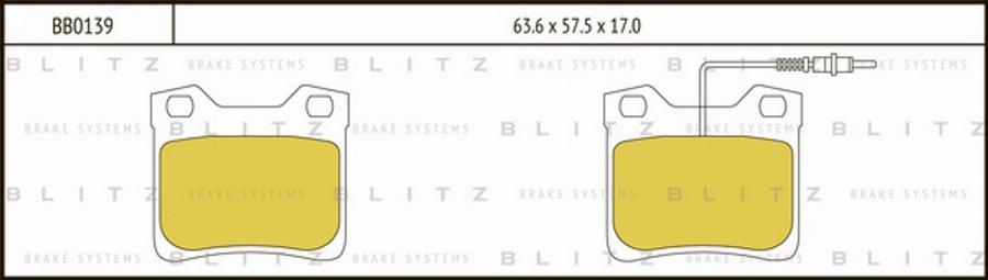 Blitz BB0139 - Əyləc altlığı dəsti, əyləc diski furqanavto.az