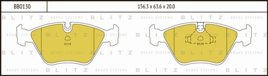 Blitz BB0130 - Əyləc altlığı dəsti, əyləc diski furqanavto.az