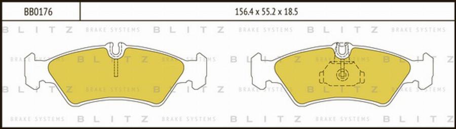 Blitz BB0176 - Əyləc altlığı dəsti, əyləc diski furqanavto.az