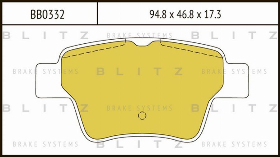 Blitz BB0332 - Əyləc altlığı dəsti, əyləc diski furqanavto.az