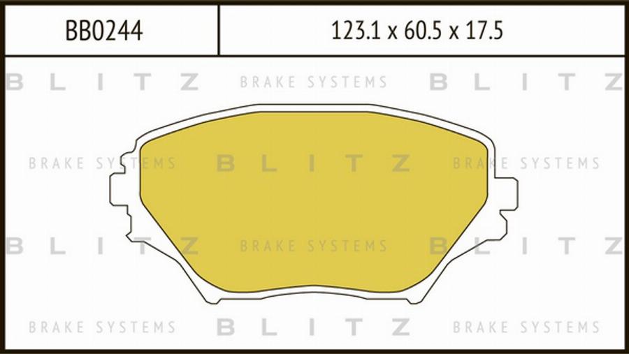 Blitz BB0244 - Əyləc altlığı dəsti, əyləc diski furqanavto.az