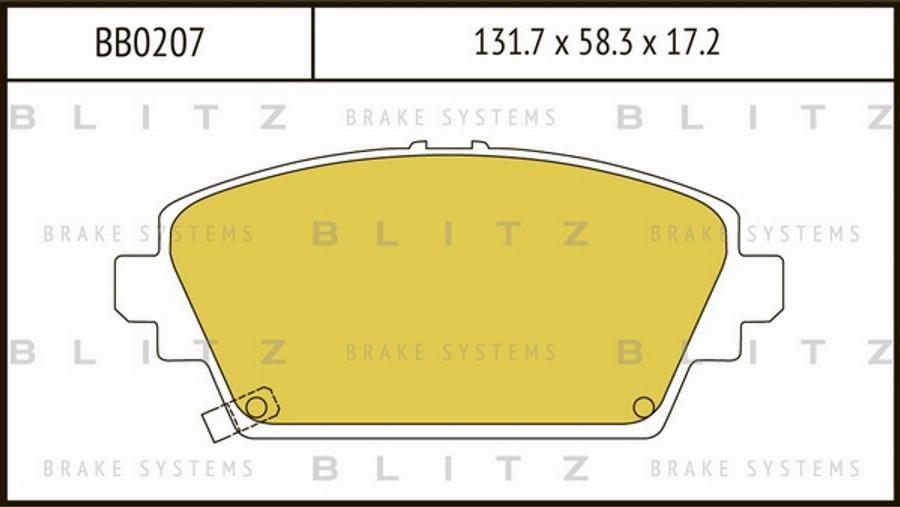 Blitz BB0207 - Əyləc altlığı dəsti, əyləc diski furqanavto.az