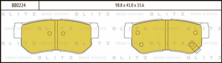 Blitz BB0224 - Əyləc altlığı dəsti, əyləc diski furqanavto.az