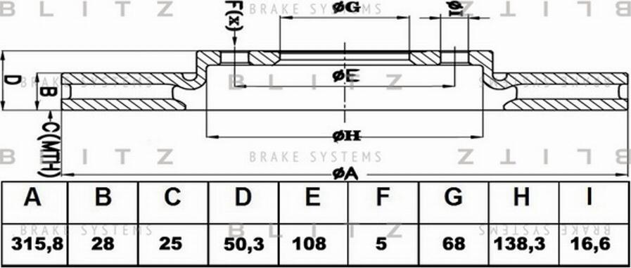 Blitz BS0442 - Əyləc Diski furqanavto.az