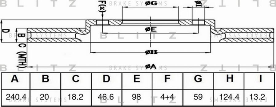 Blitz BS0465 - Əyləc Diski furqanavto.az