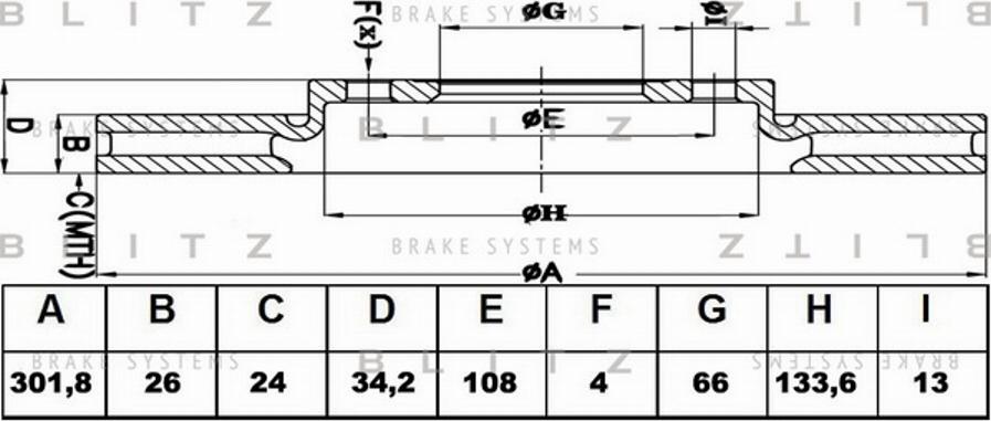 Blitz BS0405 - Əyləc Diski furqanavto.az