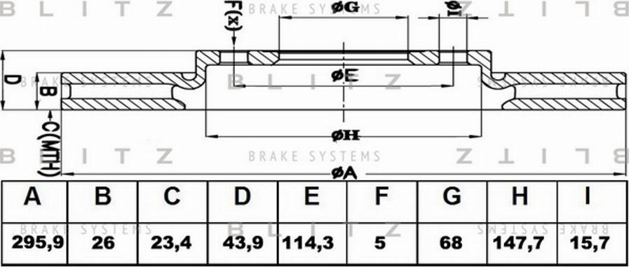 Blitz BS0408 - Əyləc Diski furqanavto.az