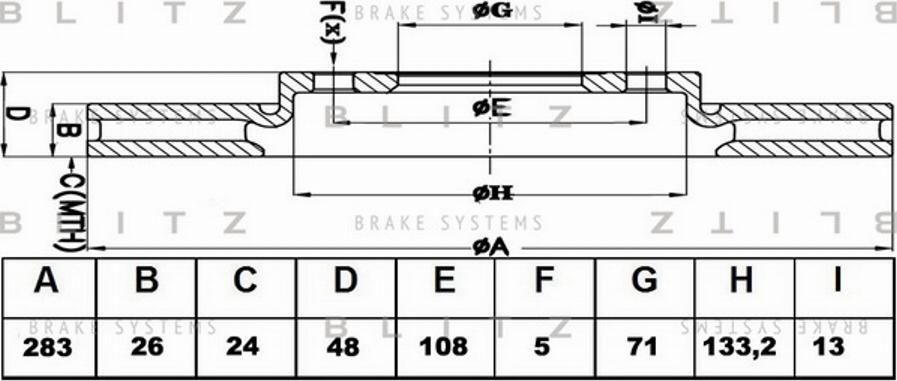 Blitz BS0422 - Əyləc Diski furqanavto.az