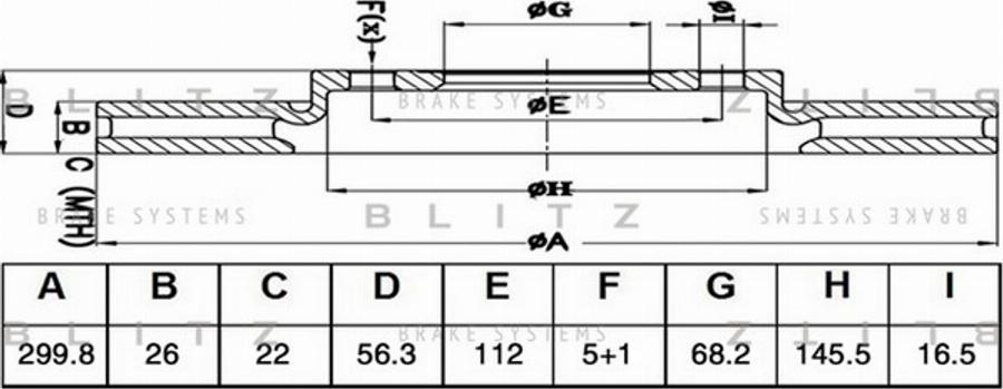 Blitz BS0502 - Əyləc Diski furqanavto.az