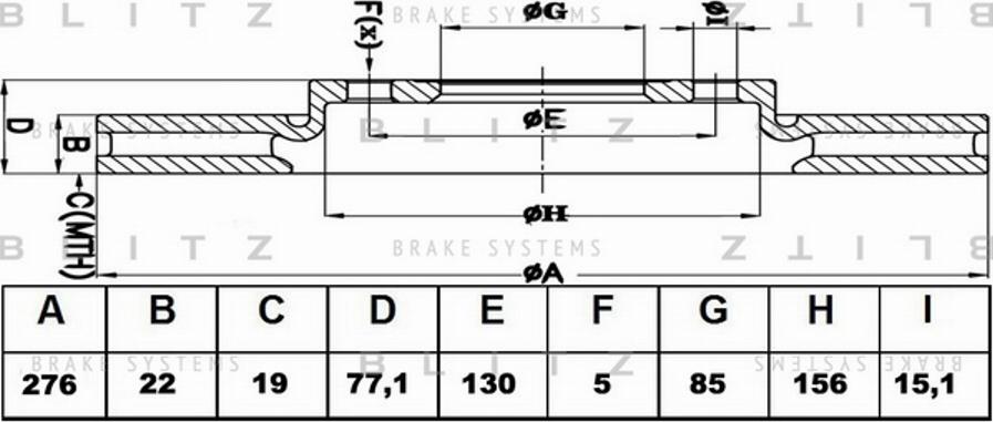 Blitz BS0151 - Əyləc Diski furqanavto.az