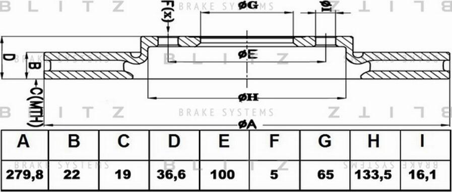 Blitz BS0152 - Əyləc Diski furqanavto.az