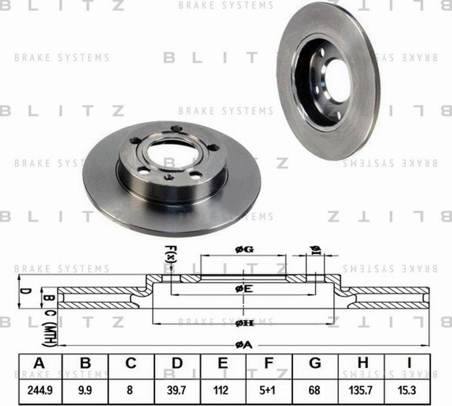 Blitz BS0168 - Əyləc Diski furqanavto.az